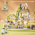 thumbnail image 2 of 1077pcs Little Bear Coffee Shop/860pcs Panda Tea House Mini Building Blocks Toy, Cute Street View Architectural Model Set, Room Decorations, New Year Gift, Christmas Gift, Birthday Gift, 2 of 5