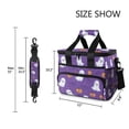 thumbnail image 3 of FORMRS Insulated Cooler Bag 24 Cans Capacity Soft Leakproof Lunch Box with Side Pockets, Halloween Purple Ghosts, 3 of 7