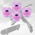 thumbnail image 3 of Ruedas de monopatín de 70 mm Ruedas de longboard Rodamientos Ruedas de calle Reemplazo Soft 4pcs PU Interior estándar LED Flash Durness 80A para el as Rosado morado Baoblaze Ruedas de patineta, 3 of 8