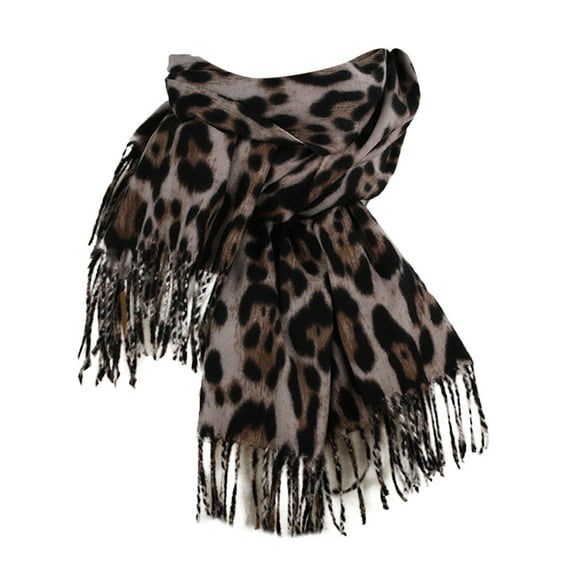 Women Fall Winter Scarf Classic Leopard Print Scarf Warm Soft Large Blanket Wrap Shawl Scarves