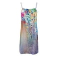 thumbnail image 3 of Qiylii Women's Summer Dress 2022 Womens Tops Casual Loose Bohemian Floral Dress Party Club Tank Dress, 3 of 5