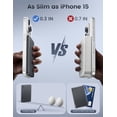 thumbnail image 2 of for Magsafe Portable Charger, [0.3" Ultra Slim] Magnetic ,[Alloy-Made] 5000mAh Wireless Portable Charger, USB C Battery Pack 18W Fast Charging for iPhone 17/16,Space Gray, 2 of 5