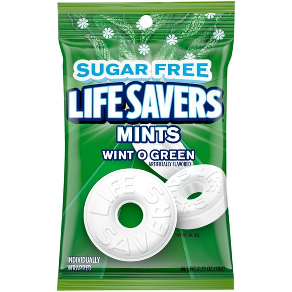 Life Savers Wint-O-Green Sugar Free Breath Mints Hard Candy - 2.75 oz