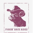 thumbnail image 5 of Cowboy Pig "Piggin' Back Rides" Adult White Crew Neck Short Sleeve Top-Large, 5 of 6