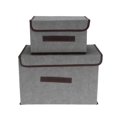 thumbnail image 2 of Caja de Almacenamiento de Ropa ANGGREK Organizador de Ropa Tela 2 uds Plegable Con Cubierta Gris, 2 of 8