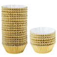 thumbnail image 1 of Papel de aluminio Papel Cupcake Case Muffin Case Muffin Cake para el hogar Cocina Uso Hornear Cake Gold Khall Tendencias, 1 of 6