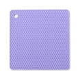 thumbnail image 2 of Heats Insulation Table Mat Dish Plate Pot Pad Square Desk Protector Nonslip Coaster Nonslip Placemat Desk Countertop Protector Kitchen Draining Purple, 2 of 9
