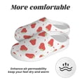 thumbnail image 6 of Xecao Hand Drawn Strawberry Print Cotton Slippers Fuzzy Warm Cozy Slippers Non Slip House Slippers For Indoor Outdoor Cotton Slippers House Slippers-46/47, 6 of 7