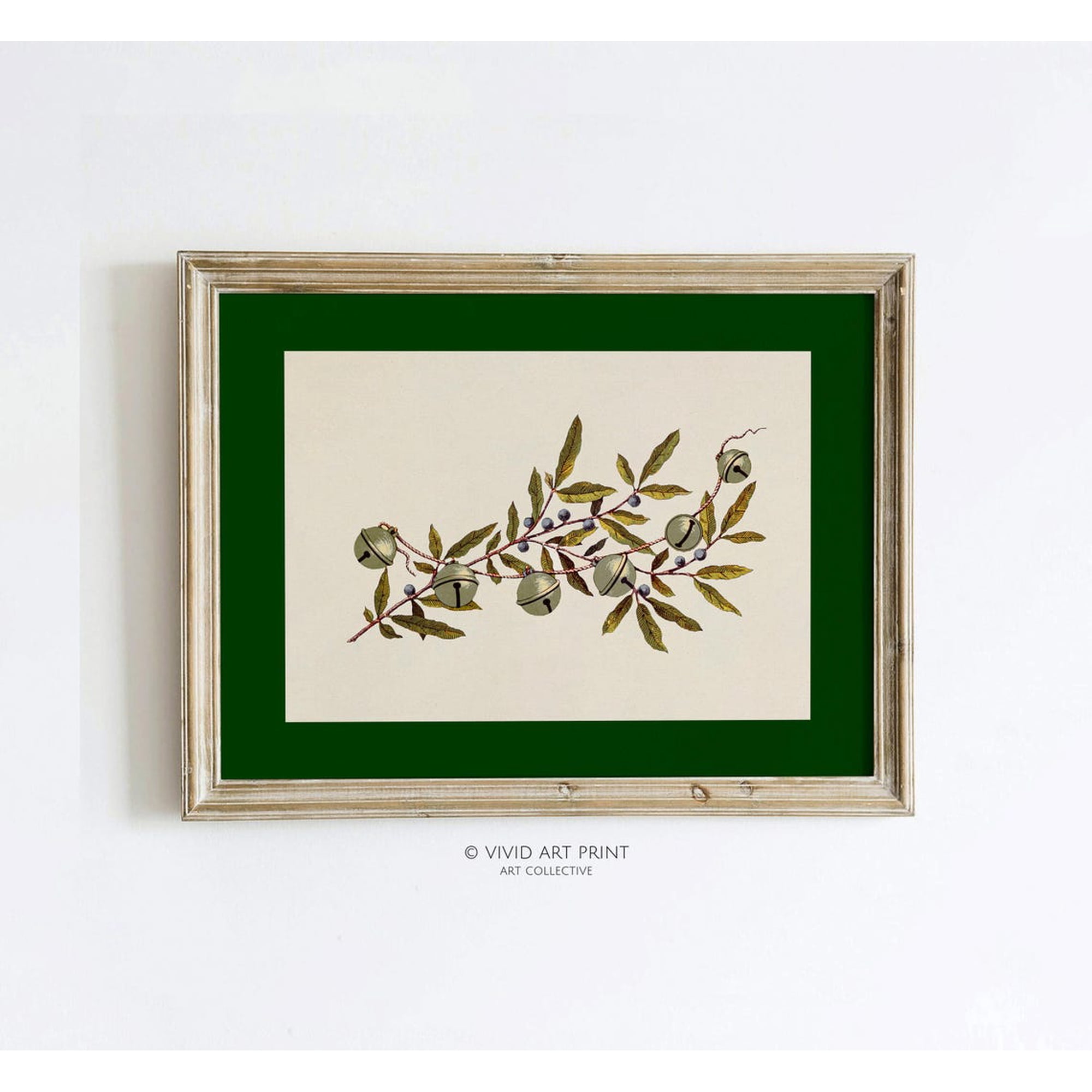 Vintage Wall Art Bells And Foliage Botanical Home Decor Vivid Art Print Yb-181 Wall Art Modern Wall Decor 16x24 UNFRAMED
