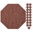 thumbnail image 1 of Furnish My Place Geometrical Pattern Indoor/Outdoor Refine Rust Rug, Abstract Area Rug, Doorway Mat, Contemporary Rug for Living Room, Entryway, Made in USA, 2' Octagon - Set of 20, 1 of 5