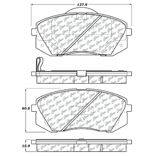 2011 2012 2013 For Kia Sportage Front Semi Metallic Brake Pads
