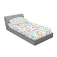 thumbnail image 2 of Ambesonne Fish Fitted Sheet & Pillow Sham Set, Funny Fish Aquaic Motif, Twin, Multicolor, 2 of 2