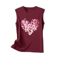thumbnail image 4 of PNTUTB Women's Summer Sleeveless Regular Round Neck Printed Sleeveless Basic Tees Comfortable Blouses, 4 of 5