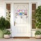 thumbnail image 1 of Letrero grande de madera para puerta de Pascua | Decoración navideña con estampado de huevos y conejitos | Decoración primaveral estilo granja para el hogar y fiestas, 1 of 6