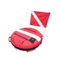 thumbnail image 3 of Soidarity Marcadores de superficie resistentes con bandera de buceo, boya, buceo, pesca submarina, esnórquel, equipo de señal de seguridad en el mar, Deportes acuáticos Rojo Soidarity OD024449-02, 3 of 6