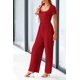 thumbnail image 4 of Mono Enterizo PRETTYGARDEN Rojo XL Pierna Ancha Cuello Cuadrado, 4 of 8