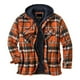 thumbnail image 1 of Chaqueta holgada de manga larga a cuadros gruesa acolchada con capucha para hombre Franela forrada acolchada, 1 of 3