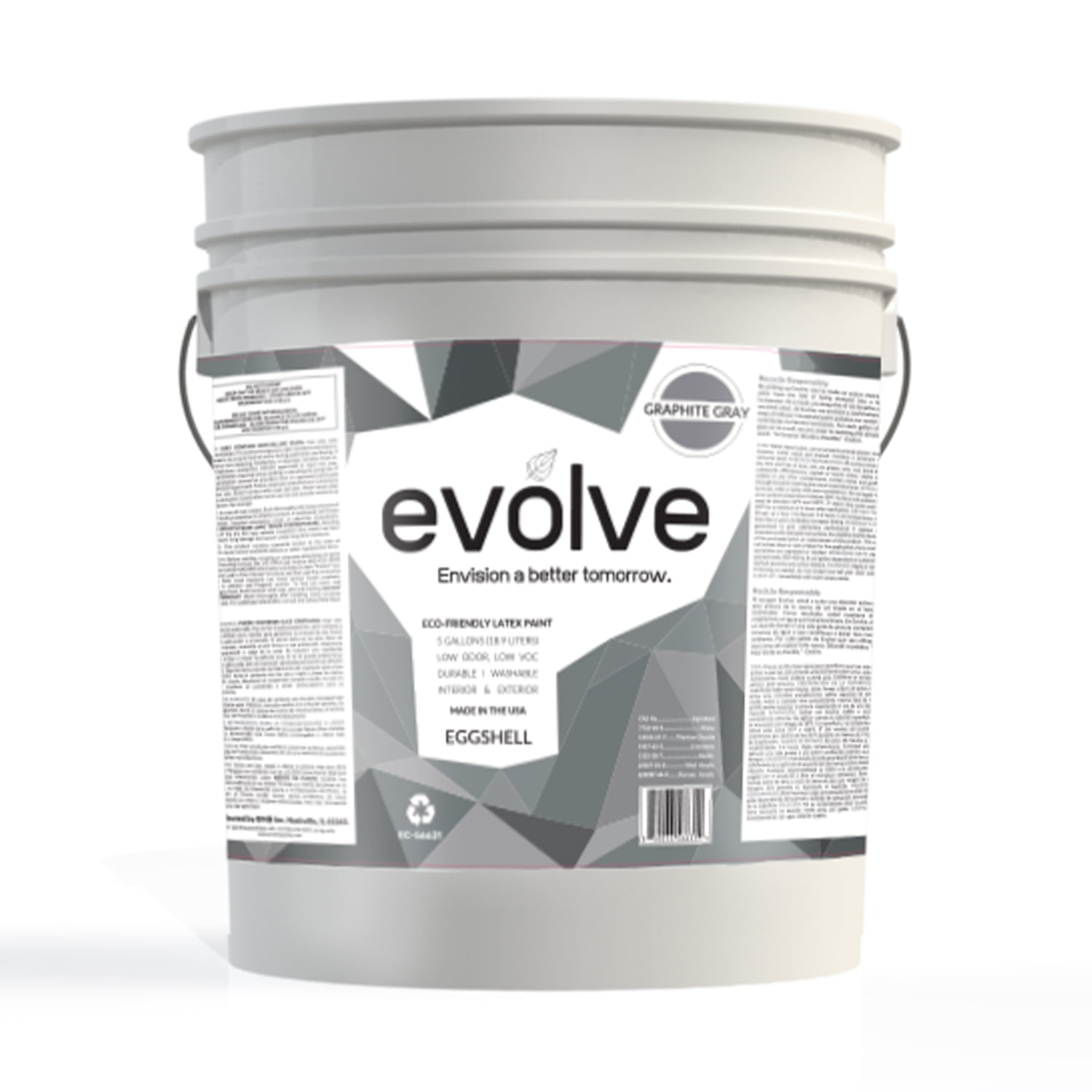 Evolve Interior Exterior Latex Eggshell Finish Graphite Gray (5G