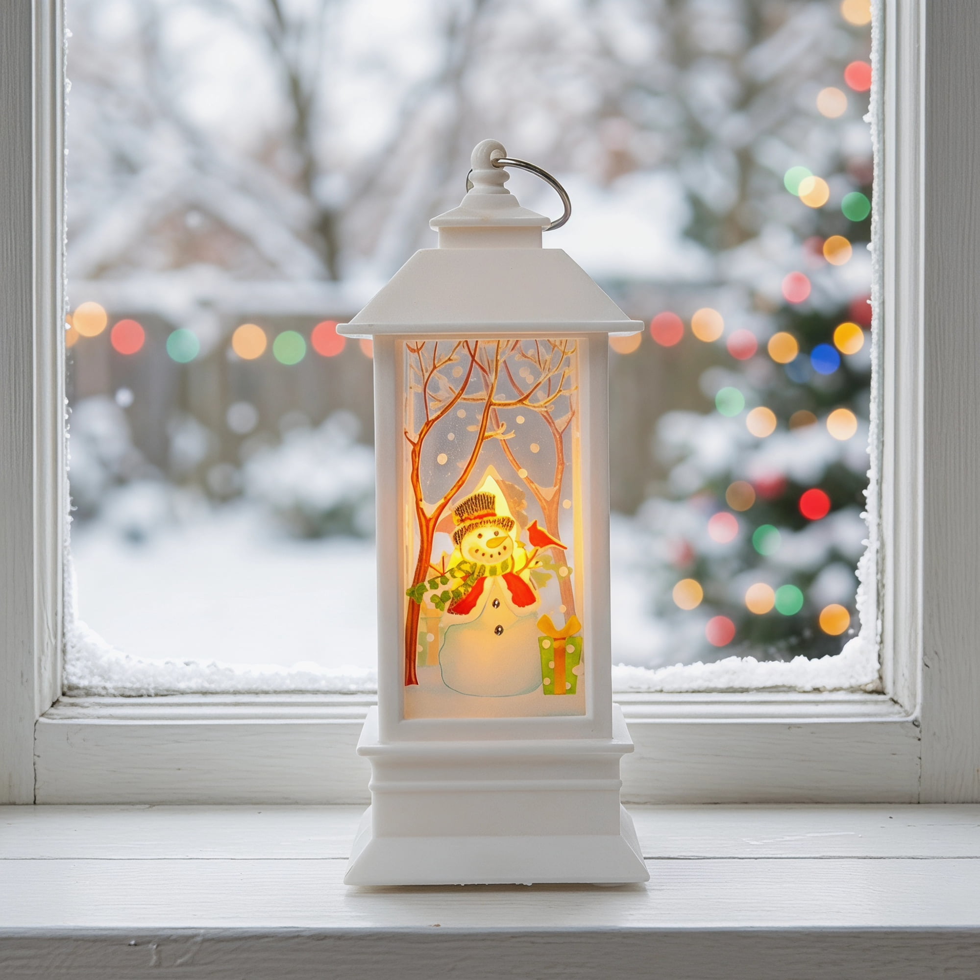 Unique Bargains Light Up Crystal Ball Decorative Lanterns for Decor White Style B