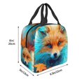 thumbnail image 3 of Disketp Fiery Red Maple Leaf Fox for Insulated Lunch Bag for Women and Men, Perfect for Work, Hiking, Picnic, 3 of 8