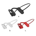 thumbnail image 2 of Cateissary Auriculares de conducción de aire Auriculares inalámbricos Bluetooth 5.0 Auriculares deportivos impermeables IPX6 Cables de audio/vídeo rojo, 2 of 6