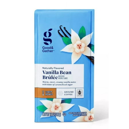 Naturally Flavored Vanilla Bean Brulee Light Roast Ground Coffee - 12oz - Good & Gather™