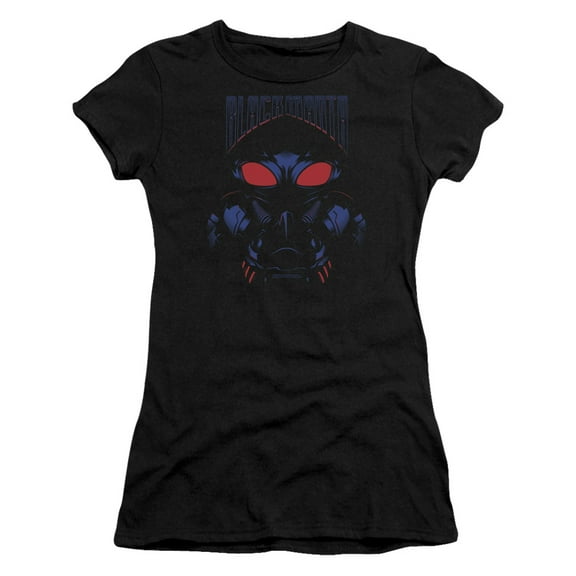 Aquaman Movie Black Manta S/S Junior Women's T-Shirt Sheer Black