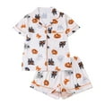thumbnail image 2 of Censtreet Pajamas Set for Women Short Sleeve Sleepwear Halloween Button Down Pjs Soft 2 Piece Lounge Sets S-XXL, 2 of 6