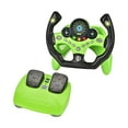 thumbnail image 3 of figatia Steering Wheel Set Kids Driving Playset with Pedal Multifunction Music Light Toy Green, 3 of 9