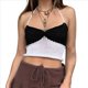 thumbnail image 2 of Tops de Crochet con Cuello Halter para Mujer, Camisetas Sin Mangas de Punto, Camisola Corta de Verano Y2K, Chaleco. Negro S, 2 of 7