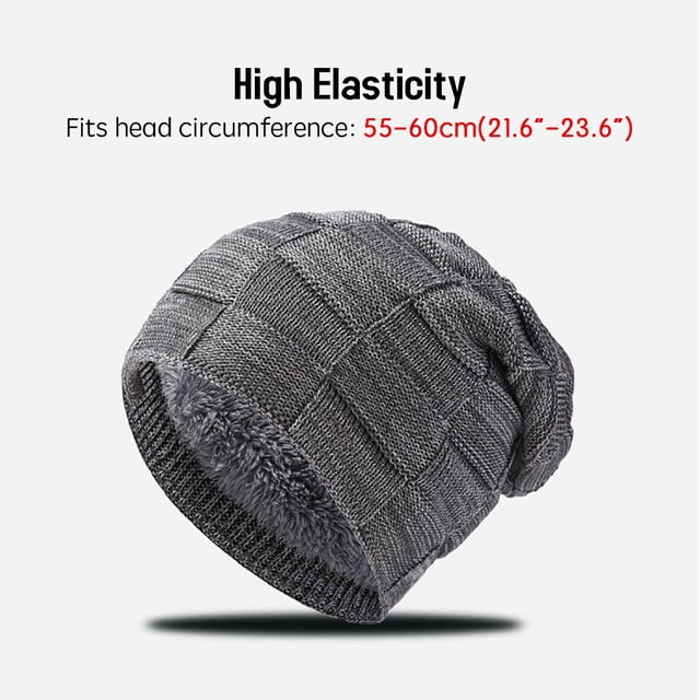 Guiso de Gorro de Bufanda de Gorro de Punto de Invierno de Invierno Guantes de Pantalla Táctil de Cuello con Tapa de Tapa Tibia Forrada Gruesa para Hombres para Hombres Mujeres