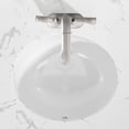 thumbnail image 3 of 19"x16" Oval Undermount White Ceramic Bathroom Sink Easy to Clean and Maintain Solid and Delicate Construction for Bathroom, 3 of 6