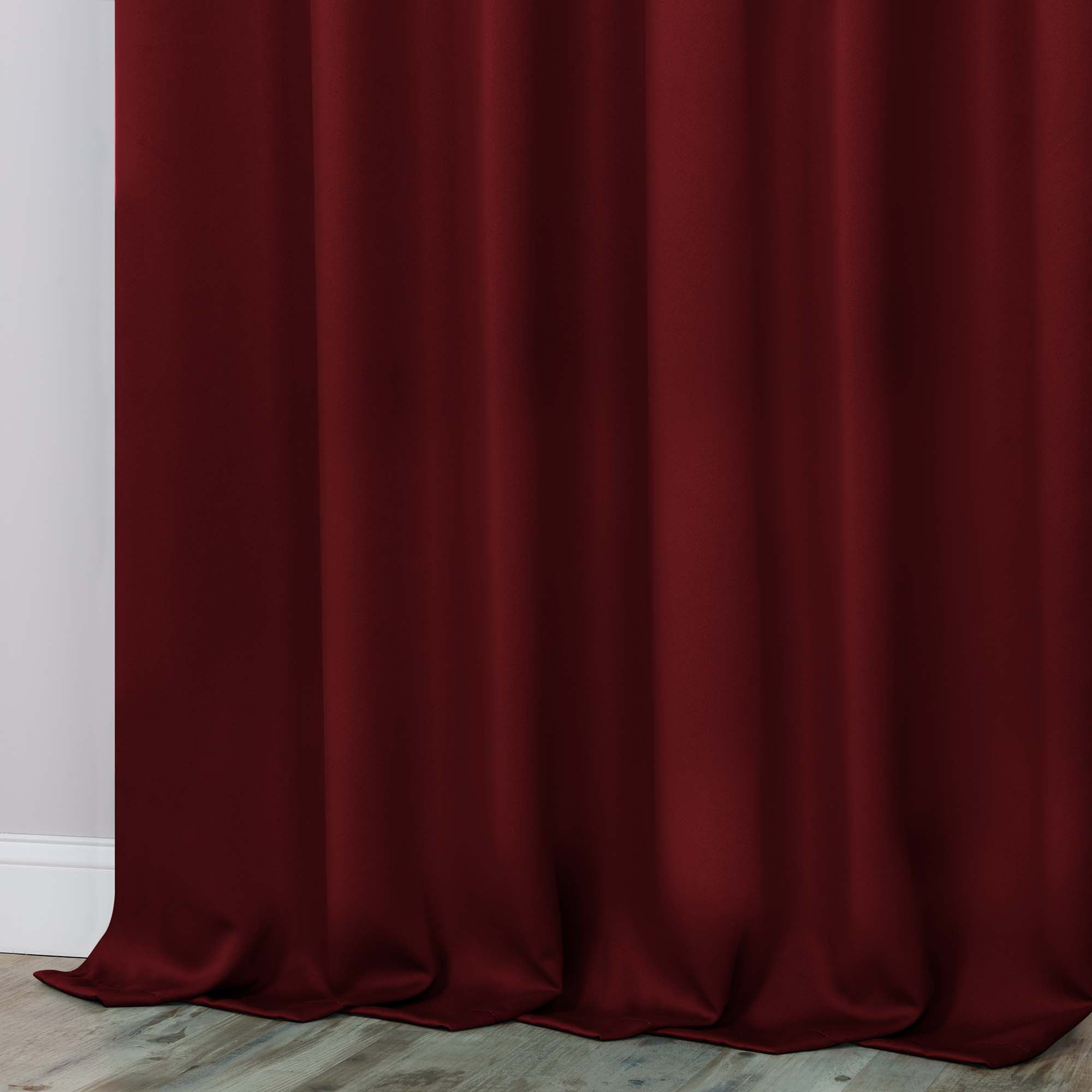 Superior Blackout Solid Light Filtering Grommet Curtain Panel Set, 52" x 84", Sangria