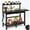 Black, variant on NOICOI Garden Potting Bench with Sliding Tabletop & Removable Sink, HDPE Outdoor Potting Workstation Table with Storage Shelf, Hooks, Handle & Wheels for Patio, Backyard & Garden, Black