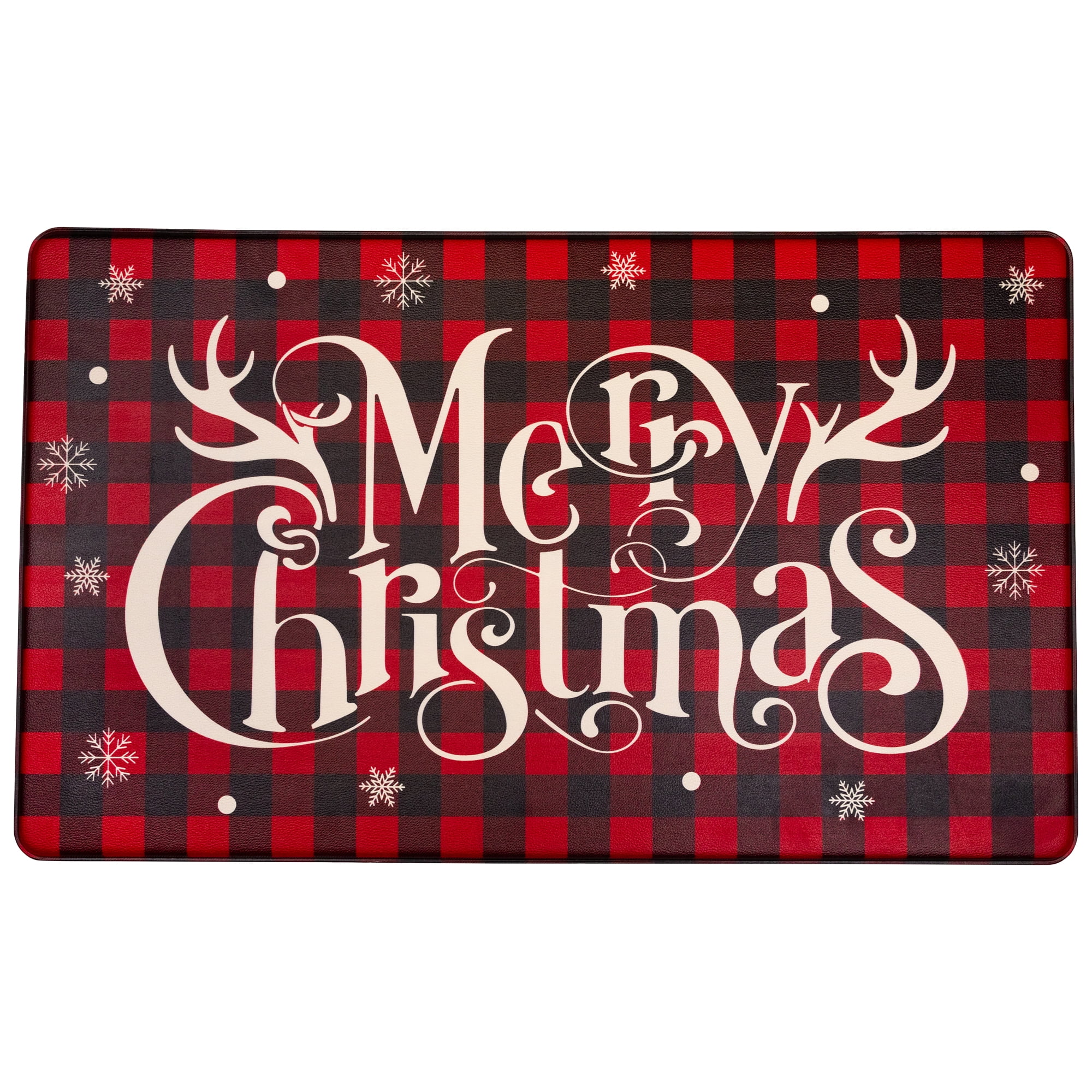 Plaid Merry Christmas Kitchen Comfort Anti-Fatigue Floor Mat - 17.75" x 29.5"