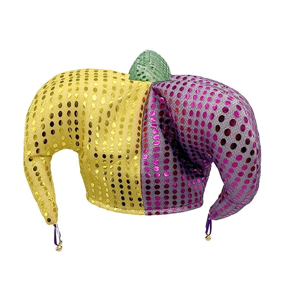 HCURIBAD Clearance! Mardi Gras Accessories for Women, Sequined & Bell-Adorned Costume with Tricorn Hat, 1*Hat Green One Size