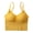 Yellow, variant on BadPiggies 4-Pack Women's Comfy Wirefree Seamless Bra Adjustable Cami Lounge Bra Padded Bralettes Longline Pullover Sleep Bras, L/XL