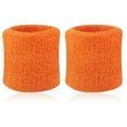 thumbnail image 1 of CUITING 2Pcs Sports Wristband Solid Color Absorbent Cotton Breathable Quick Dry Sweatband for Tennis, 1 of 8