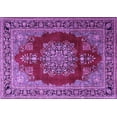 thumbnail image 1 of Ahgly Company Indoor Rectangle Medallion Purple Traditional Area Rugs, 7' x 9', 1 of 4