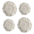 thumbnail image 1 of Ilios Innova | Paquete de 4 manteles estilo boho macramé de algodón, manteles decorativos versátiles para múltiples espacios, 25 y 35 cm de diámetro., 1 of 9