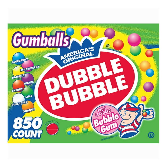 Dubble Bubble 1" Bulk Gumball Refill, 850-count