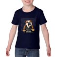 thumbnail image 1 of Bulldog Mugshot Birthday Christmas Humor Gift Match W Dog Food Dog Treats Toys Heavy Cotton Toddler Kids T-Shirt Tee Clothing, 1 of 5