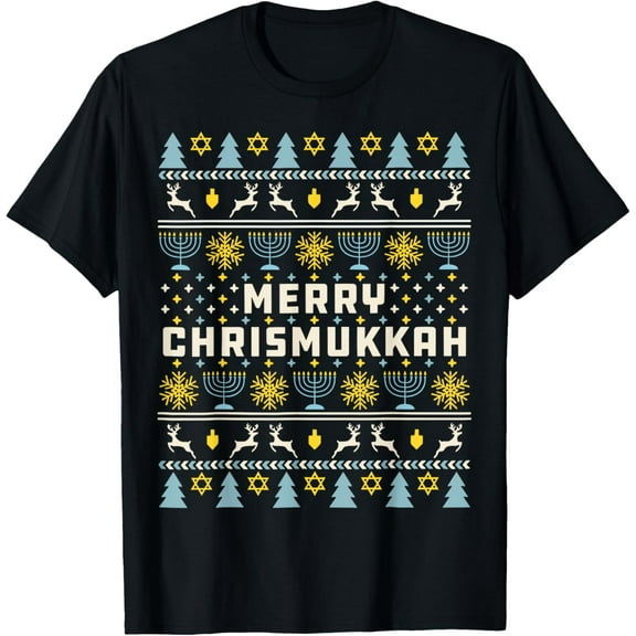Merry Chrismukkah Happy Hanukkah Jew Ugly Christmas Sweater T-Shirt
