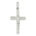 thumbnail image 1 of Sterling Silver Polished Hollow Crucifix Cross Pendant (41 X 19.3) Made In India qc8279, 1 of 2