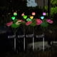thumbnail image 4 of Juego de 2 faroles solares de jardín para exterior con luces solares de loto multicolor para decoración de jardín y patio (rosa), 4 of 5