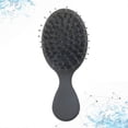 thumbnail image 4 of Cepillo desenredante con almohadilla y cerdas de cerdo, mango ergonómico, ideal para viajar y apto para todo tipo de cabello., 4 of 5