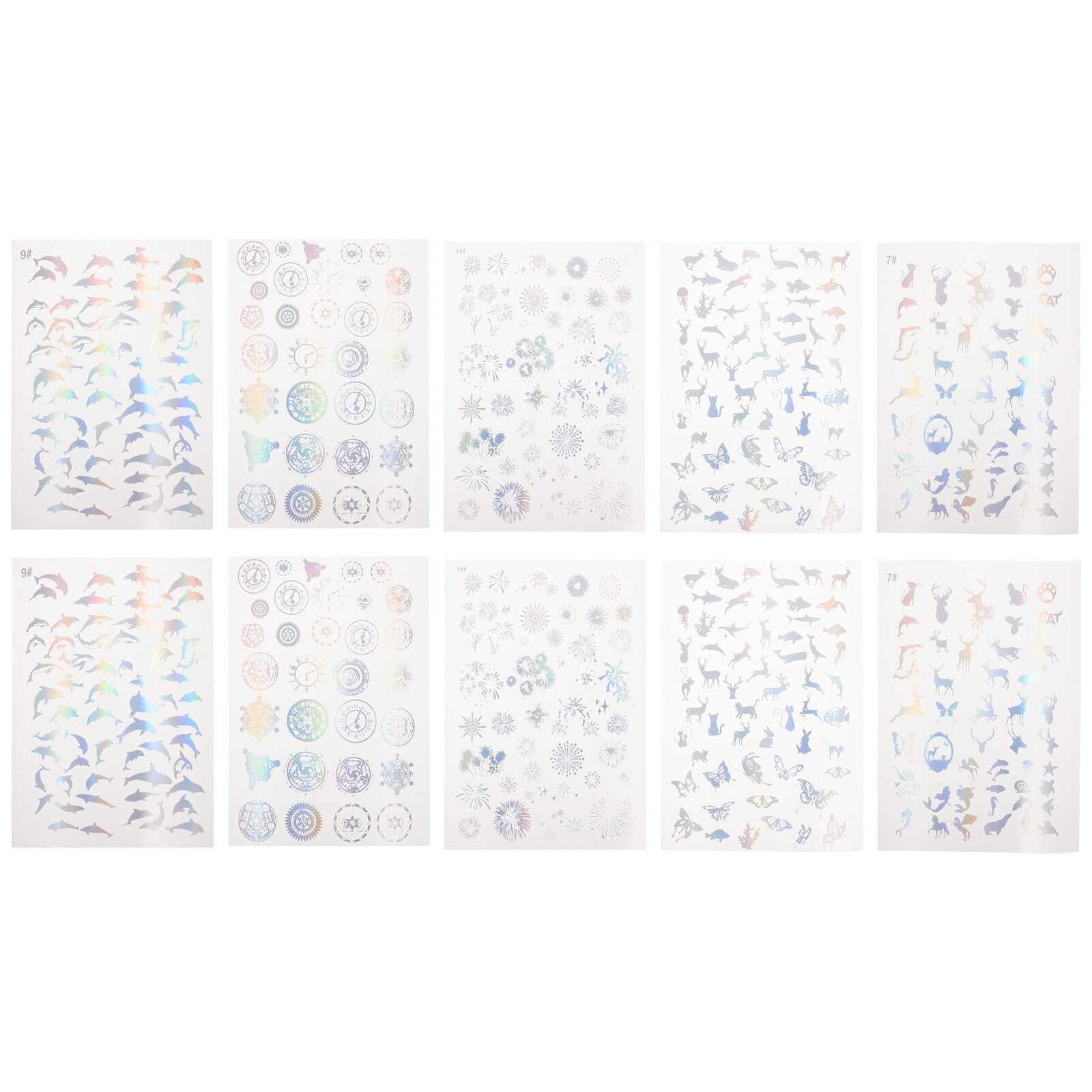 Stickers Resin Transparent Holographic Craft Sticker Epoxy Silicone