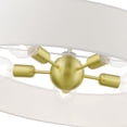 thumbnail image 4 of 46925-12 Livex Lighting Venlo - 5 Light Large Drum Pendant In Timeless Style-13.5 Inches Tall and 26 Inches Wide-Satin Brass/Shiny White Finish, 4 of 9