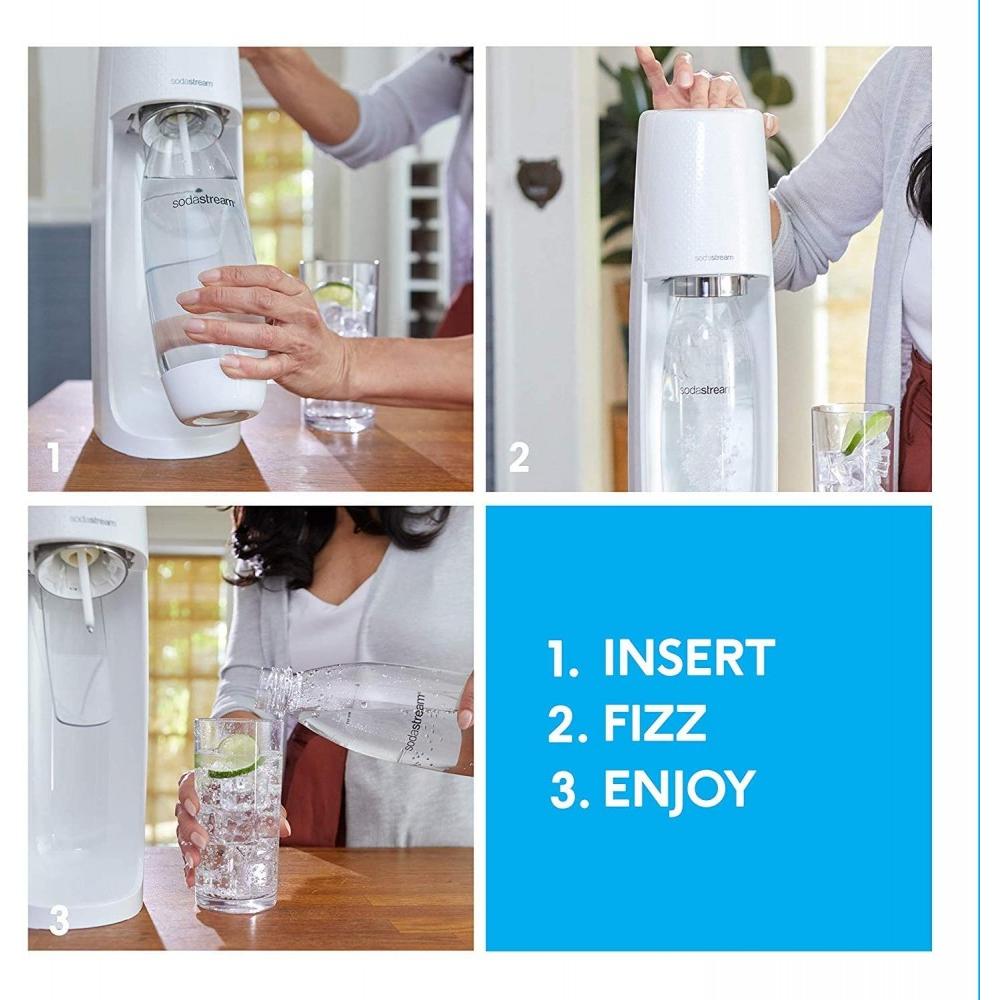 SodaStream Fizzi Sparkling Water Maker (Black) Bundle with CO2, 2 BPA free Bottles and 2 Fruit Drops - image 4 of 13