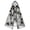 Black, variant on 1-Piece Spiderweb Mesh Hooded Cape for Women, Halloween Sheer Long Cloak — Lightweight Witchy Costume Overlay with Ribbon Tie Neck Silver One Size